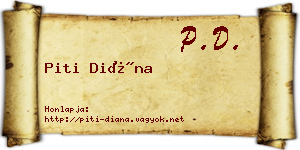Piti Diána névjegykártya